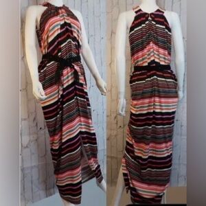 Maggie Boutique Stripe Maxi Dress Suzi Chin Size XL, Vibrant